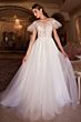 Andrea and Leo A1070W Maurelle Ruffle Sleeve Sheer Top Wedding Gown