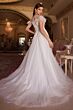 Andrea and Leo A1070W Maurelle Ruffle Sleeve Sheer Top Wedding Gown