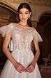 Andrea and Leo A1070W Maurelle Ruffle Sleeve Sheer Top Wedding Gown
