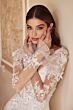 Andrea and Leo A1073W Scoop Back Illusion Sleeve Bridal Dress