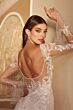 Andrea and Leo A1073W Scoop Back Illusion Sleeve Bridal Dress