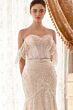 Andrea and Leo A1104W Off-The-Shoulder Sleeve Corset Top Wedding Gown