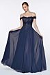 LaDivine 7258 Chiffon A-Line Scalloped Neck Evening Dress