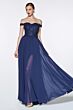 LaDivine 7258 Chiffon A-Line Scalloped Neck Evening Dress