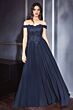 LaDivine 7258 Chiffon A-Line Scalloped Neck Evening Dress