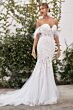 Andrea and Leo A1068W Feather Sleeve Sweetheart Neck Wedding Dress
