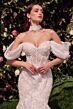 Andrea and Leo WL031 Sweetheart Neck Organza Topper Wedding Gown