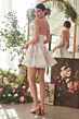 Andrea and Leo WL082 A-Line Godet Skirt Strapless Short Bridal Dress