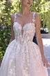 Andrea and Leo WL058 Applique Strap Plunging Neck Bridal Gown