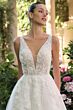 Andrea and Leo WL064 Plunging V-Neck Sheer Side Bridal Gown