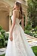 Andrea and Leo WL069 Peaked Neck A-Line Lace Wedding Dress