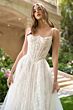 Andrea and Leo WL069 Peaked Neck A-Line Lace Wedding Dress