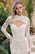 Andrea and Leo WL071 Sweetheart Neck Lace Topper Wedding Gown