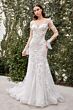 Andrea and Leo A1073W Scoop Back Illusion Sleeve Bridal Dress