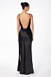 Astee T2000 Side Slit Satin Cowl Neck Maid of Honor Dress