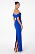 Astee T2011 Off The Shoulder Back Slit Fitted Maid of Honor Dress