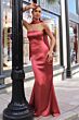 Astee T2012 Strapless Satin Slim-Flare Maid of Honor Dress
