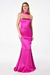 Astee T2012 Strapless Satin Slim-Flare Maid of Honor Dress