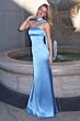 Astee T2012 Strapless Satin Slim-Flare Maid of Honor Dress