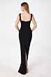 Astee T3000 Wide Strap Square Neck Column Maid of Honor Dress