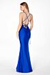 Astee T3001 Lace Up Back Slim-Flare Maid of Honor Dress