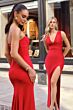 Astee T5000 Fitted Sleeveless Side Slit Maid of Honor Dress