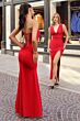 Astee T5000 Fitted Sleeveless Side Slit Maid of Honor Dress