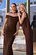 Astee T503 Choker Neck Cutout Back Fitted Bridesmaid Dress