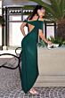 Astee T503 Choker Neck Cutout Back Fitted Bridesmaid Dress