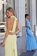 Astee T505 Plunging Neck Ruched Derriere Fitted Bridesmaid Dress