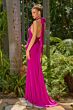 Astee T505 Plunging Neck Ruched Derriere Fitted Bridesmaid Dress