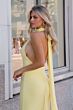 Astee T505 Plunging Neck Ruched Derriere Fitted Bridesmaid Dress