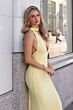 Astee T505 Plunging Neck Ruched Derriere Fitted Bridesmaid Dress