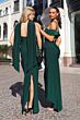 Astee T507 Draped Skirt High Neck Fitted Bridesmaid Dress