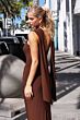 Astee T507 Draped Skirt High Neck Fitted Bridesmaid Dress