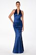Astee by LaDivine T2001 Empire Waist Plunging Halter Bridesmaid Dress