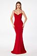 Astee by LaDivine T2008 Spaghetti Strap Cowl Neck Bridesmaid Dress