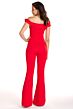 Ava Presley 27702 Bow Neck Off-The-Shoulder Jumpsuit