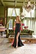 Ava Presley 29121 Back Bow Beaded Neck Mermaid Dress