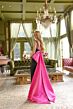 Ava Presley 29121 Back Bow Beaded Neck Mermaid Dress