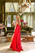 Ava Presley 29121 Back Bow Beaded Neck Mermaid Dress