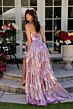 Ava Presley 29220 Halter Neck Pleated Metallic A-Line Dress