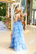 Ava Presley 29232 Ruffle Skirt Beaded Corset Bodice Dress