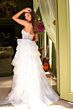 Ava Presley 29232 Ruffle Skirt Beaded Corset Bodice Dress