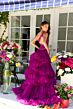 Ava Presley 29236 Ruffle Overskirt One-Shoulder Sequin Dress