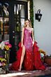 Ava Presley 29236 Ruffle Overskirt One-Shoulder Sequin Dress
