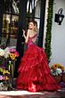 Ava Presley 29236 Ruffle Overskirt One-Shoulder Sequin Dress