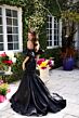 Ava Presley 29243 Removable Sleeve Beaded Mermaid Dress