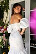 Ava Presley 29243 Removable Sleeve Beaded Mermaid Dress