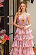 Ava Presley 29263 Front Cutout Tiered Skirt Pleated Dress